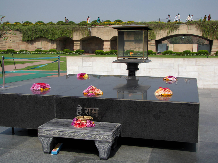  Mahatma Gandhis monument i Delhi. 