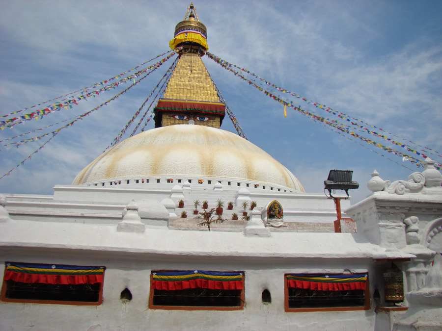 Världens största stupa, Boudhanath i Kathmandu