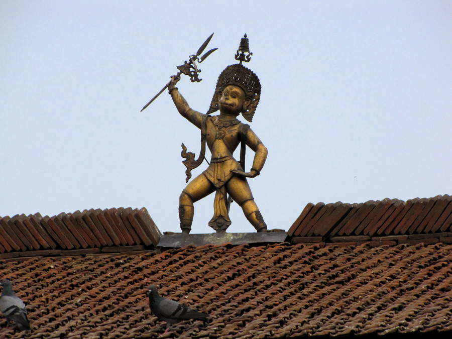 Hanuman apkungen på taket. 21/3